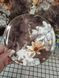 Закусочная плоская тарілка "Осінні квіти" коричнева 16,5 см