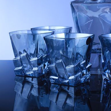 Хрустальный набор для виски - Айсберг голубого цвета