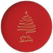 Салатная тарелка с елкой "Merry Christmas" красная 20, 3 см