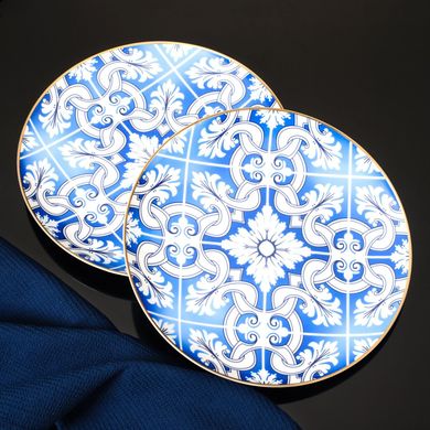 Тарілка "Якамоз" біло-блакитного кольору