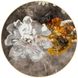 Закусочная плоская тарелка "Осенние цветы" коричневая 16,5 см